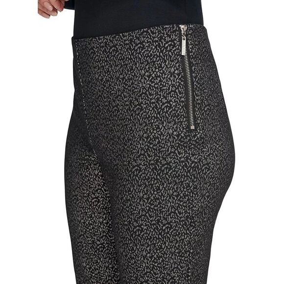 DKNY Women Black/Silver Animal Printed Low Rise Skinny Ankle Pants Size US 14 - Picture 5 of 5
